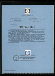 #O158 34c Official Mail USPS #0119 Souvenirseite - Bild 1 von 1