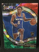 IMMANUEL QUICKLEY 2020-21 Select ROOKIE RC Courtside Red White Green Cracked Ice