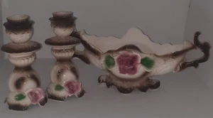 Capodimonte Blumenschale Vase und 2 Kerzenständer Made in Italy Neu. Keine Chips - Bild 1 von 8