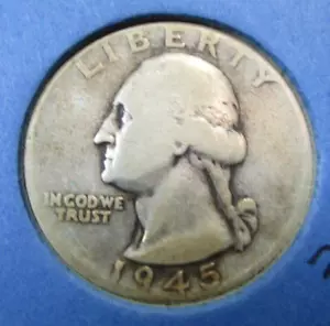 Washington Quarter 160-81D26 1945 - Imagen 1 de 2