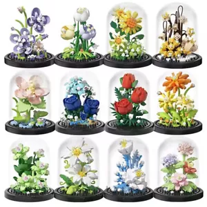Kinder Baustein Spielzeug Handarbeit DIY Sonnenblumen Ornamente Pflanzen mit Box - Bild 1 von 35