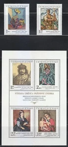 Czechoslovakia 1973 MNH Mi 2172-2173,2174-2177 Sc 1910-1913 Art , paintings ** - Picture 1 of 2