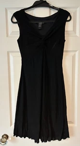 Bisou Bisou size 8 A line Black sleeveless cocktail dress - Picture 1 of 3