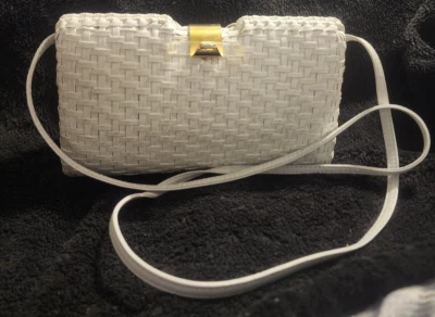 Rare Vintage RODO Luxury 60s White Wicker Handbag Purse Bag Crossbody Italy - Image 1 of 4