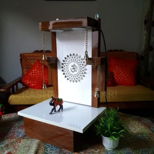 Wooden Temple with LED Light for Home & Office | Pooja Mandir, Wall mount Mandir - Picture 1 of 6