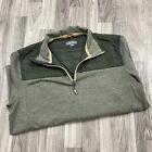 EDDIE BAUER 1/4 Zip Up Stretch Collar Green Pullover Jacket Men's Size Medium