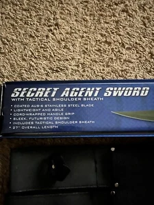 Secret Agent Twin Swords with tactical shoulder Sheath, swords are black - Picture 1 of 4