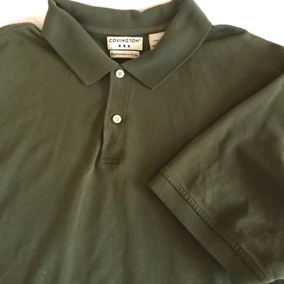 CAMISA POLO COVINGTON PERFORMANCE HOMBRE XL 45-48 VERDE MANGA CORTA 100% ALGODÓN Foto 1 de 4