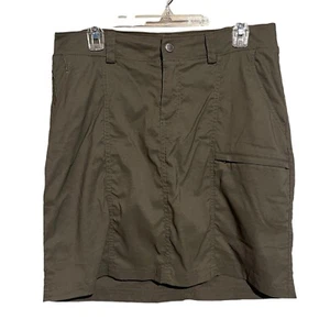 Duluth Trading Company Cargo Skort Skirt Olive Green Women's Size 10 Nylon - Picture 1 of 9