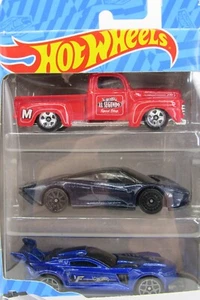 HOT WHEELS 2023 3 PACK SERIES MCLAREN SPEEDTAIL TRACK RIPPER 49 FORD F1 - Picture 1 of 5
