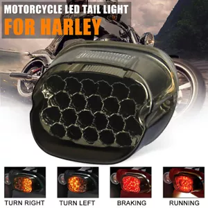 LED Rear Brake Tail Light For Harley Custom Road Street Glide Sportster Softail - Picture 1 of 12