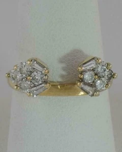`1.50Ct Round Cut Lab-Created Diamond Enhancer Wrap Ring 14k Yellow Gold Plated - Picture 1 of 6