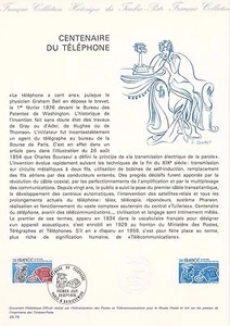 Document Philatélique 1er Jour 35 1976 Centenaire du Téléphone - Imagen 1 de 1