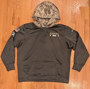 Sudadera con capucha Nike Salute to Service New Orleans Saints para hombre 2XL XXL camuflada verde Dri Fit - Imagen 1 de 11