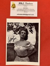 Original Sophia Loren Autographed Post Card 1955