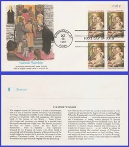 USA4 #2026 U/A FLEETWOOD FDC PB4  Christmas Madonna and Child - Picture 1 of 1