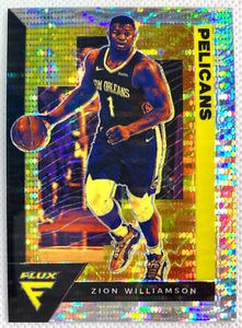 2020-21 Panini Flux Zion Williamson Silver Pulsar Prizm Card #109 SP Pelicans - Picture 1 of 2