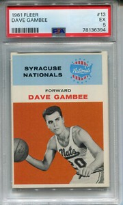 1961 Fleer #13 Dave Gambee PSA 5 EX Syracuse Nationals
