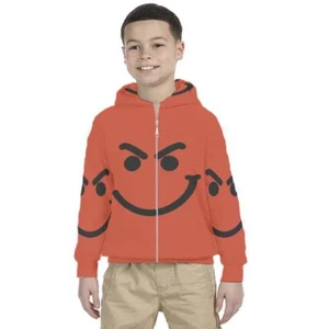 Kids Hoodie Smiley Hoodie Unisex For Children Pullover & Zipper - Picture 1 of 4