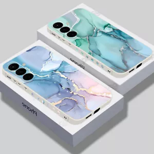 For Samsung S24 Ultra S23 S22 A55 A15 A54 Shockproof Marble Silicone Case Cover - Bild 1 von 21