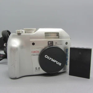 Olympus Camedia C-5000 Zoom 5.0MP Compact Digital Camera Silver Tested - Picture 1 of 8