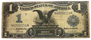 1899 $1 ONE DOLLAR “BLACK EAGLE” SILVER CERTIFICATE N42558154A - Picture 1 of 2