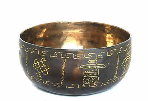 Klangschale Indien Assam  Herzschale Hörprobe Meditation singing bowl  777g M65B - Bild 1 von 1