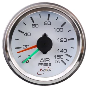 RACETECH Mechanical Dual Air Suspension Gauge 150PSI Air Ride Suspension Systems - Picture 1 of 6