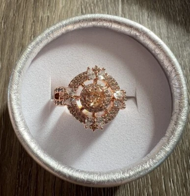 Bomb Party smokey topaz rose gold ring size 7 The Annalise ring - Image 1 of 4