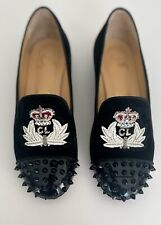 Christian Louboutin Black Intern Spiked Loafer S37.5