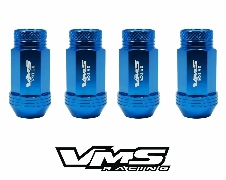 VMS RACING 20PC 适合 SUBARU IMPREZA WRX STI 赛车 LUG NUTS 12X1.25 蓝色 — 第 1/1 张图片
