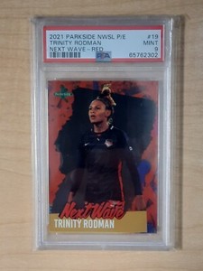 Trinity Rodman 2021 Parkside NWSL Premiere Edition Next Wave Red Spirit PSA 9