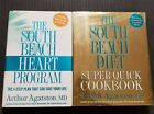 THE SOUTH BEACH HEART PROGRAM & SUPER COOKBOOK, Lot of 2 Hardcover Books