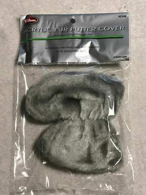 Cubierta de cabeza de golf putter de felpa de piel acrílica Wilson gris NUEVO Foto 1 de 2