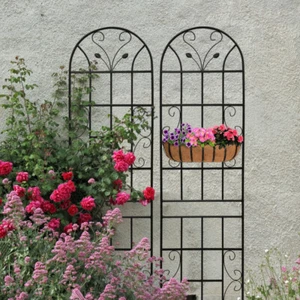 2 Pack Metal Garden Trellis Rustproof Trellis for Climbing Plants Outdoor Flower - Picture 1 of 6