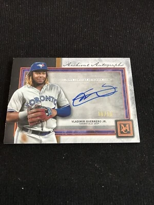 VLADIMIR GUERRERO JR. 2020 TOPPS MUSEUM ARCHIVAL COPPER AUTO 06/50 - Image 1 of 2