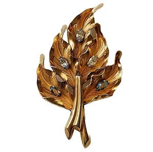 Vintage Marlana 12 K GF Brooch Pin with AB and Clear Rhinestones - Picture 1 of 7