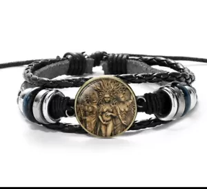 Triple Moon Goddess Hecate Bracelet Necklace Amulet Protection Wicca Tree of lif - Picture 1 of 10