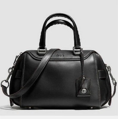 Coach Ace Satchel Shoulder Bag in Glovetanned Leather Black F37017. Black/Nickel - Image 1 of 4