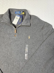 POLO RALPH LAUREN Estate - Ripp Quarter-Zip Pullover Herren XXL grau meliert - Bild 1 von 9