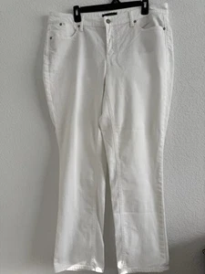 Talbots Flawless Five Pocket Straight Jeans/weiß Größe 14 neu ohne Etikett - Bild 1 von 6