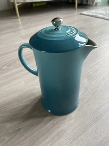 Le Creuset Stoneware Cafetiere 1L, Teal Blue - Picture 1 of 13