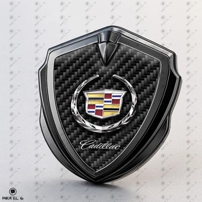 Premium Style Cadillac Decal | Custom Metal Frame Shield Emblem Badge - Image 1 of 3