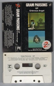 Gram Parsons GP Grievous Angel Double LP Cassette 1983 Reprise #23952-4 VG RARE - Foto 1 di 2