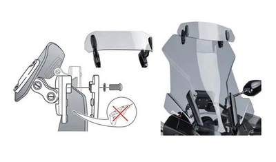 PUIG Clip-On Visor - 315mm - Clear Motorcycle Street Bike Dirt Bike 6375W - Image 1 of 4