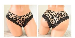 Victoria's Secret MEDIANO *MUY SEXY* RIBETE DE ENCAJE PIERNA ALTA DESCARADO *Leopardo* - Imagen 1 de 6