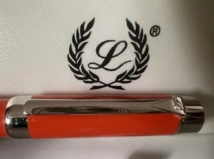 LABAN Stylo À Plume Britannia Laque Orange Neuf NOS - Picture 1 of 13