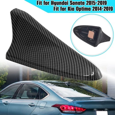 For 2015~2019 Hyundai Sonata-Elantra Ebony Black Shark Fin Roof Antenna Cover US - Imagem 1 de 4