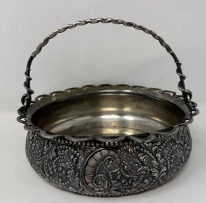 Wilcox Cestino Quadruplo Placcato Argento Meriden Co. 37 Dorato - Foto 1 di 9