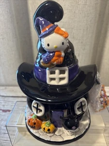 2024 Blue Sky Clayworks Hello Kitty Halloween Witches Hat Tea Light NEW 7.5” - Picture 1 of 10